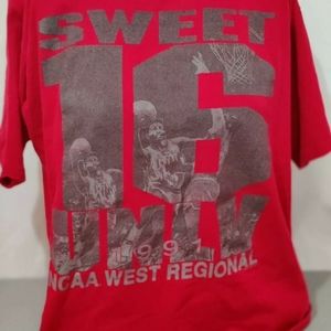 1991 UNLV Vintage Sweet 16 Red T-shirt Size L Single Stitch